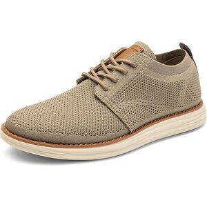 ⚡Men Khaki Knit Flex Breeze Mesh Oxfords Lace-Up Lightweight Walking Sneaker